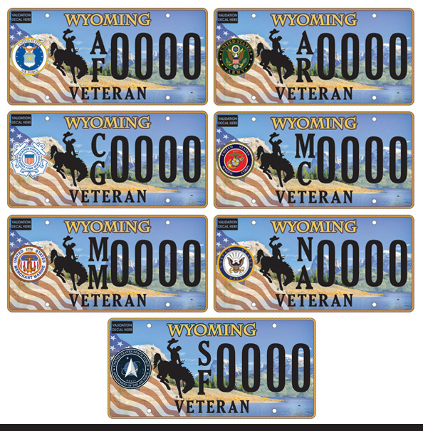 Veteran clearance license plate